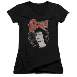 David Bowie Space Oddity - Juniors V-Neck T-Shirt Juniors V-Neck T-Shirt David Bowie   