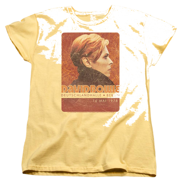 Banana women's t-shirt with David Bowie Stage Tour Berlin 78 graphic