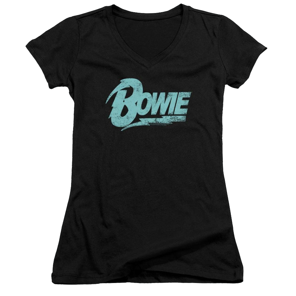 David Bowie Logo - Juniors V-Neck T-Shirt Juniors V-Neck T-Shirt David Bowie   