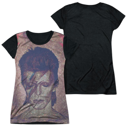 David Bowie Glam - Juniors Black Back T-Shirt Juniors Black Back T-Shirt David Bowie   
