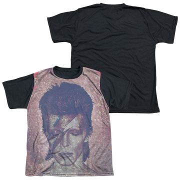 David Bowie Glam youth black back t-shirt for ages 8 to 12