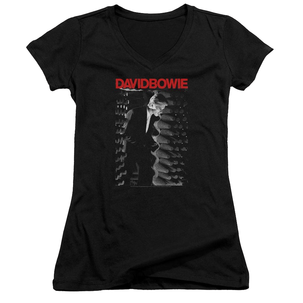 David Bowie Station To Station - Juniors V-Neck T-Shirt Juniors V-Neck T-Shirt David Bowie   