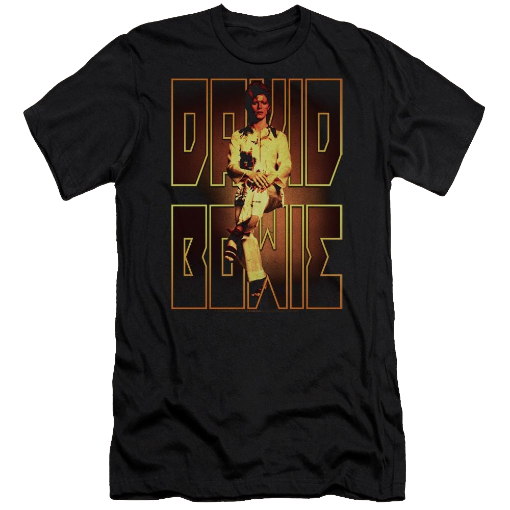 David Bowie Perched - Men's Premium Slim Fit T-Shirt Men's Premium Slim Fit T-Shirt David Bowie   