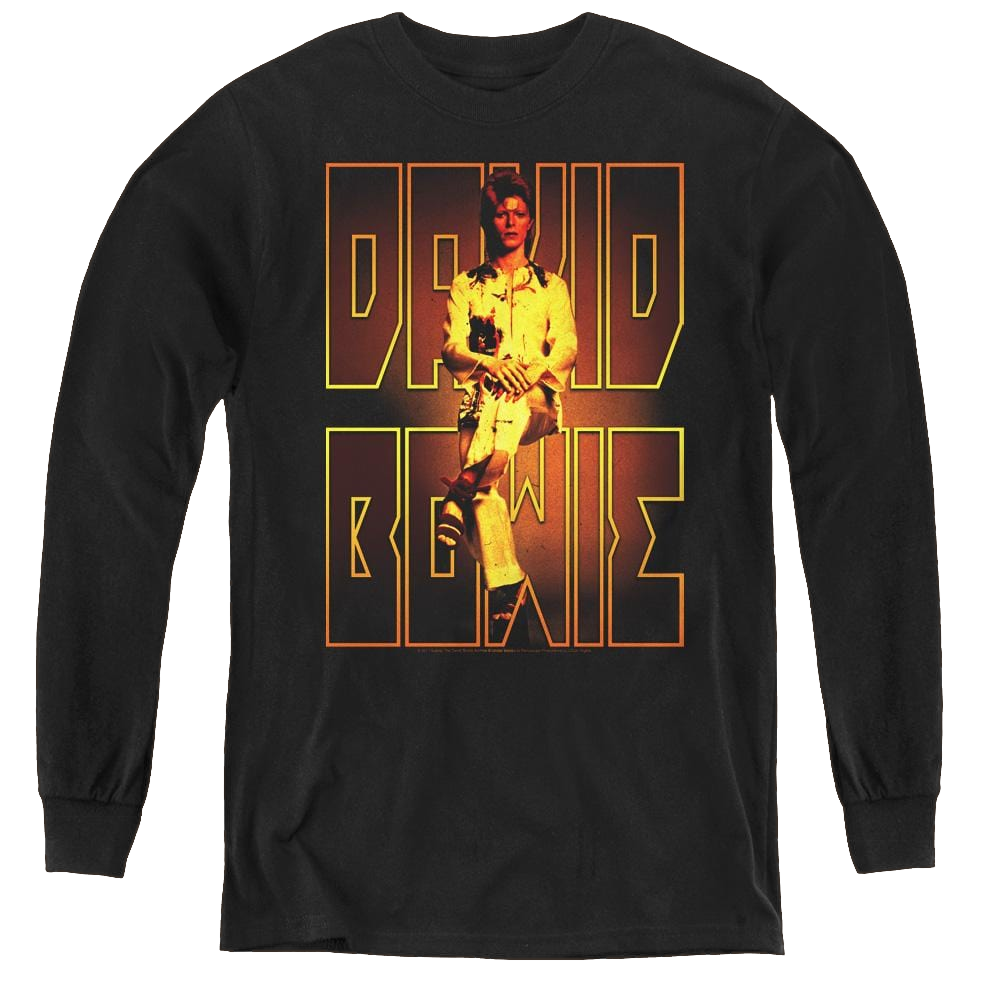 David Bowie Perched - Youth Long Sleeve T-Shirt Youth Long Sleeve T-Shirt David Bowie   