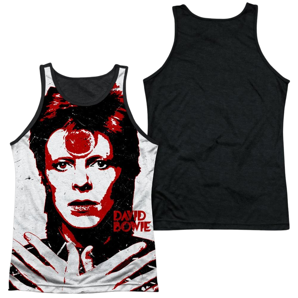 David Bowie Piercing Gaze Men's Black Back Tank Men's Black Back Tank David Bowie   