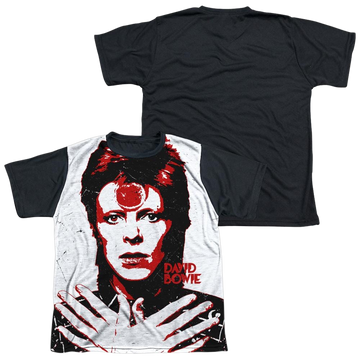 David Bowie Piercing Gaze youth black back t-shirt for ages 8 to 12