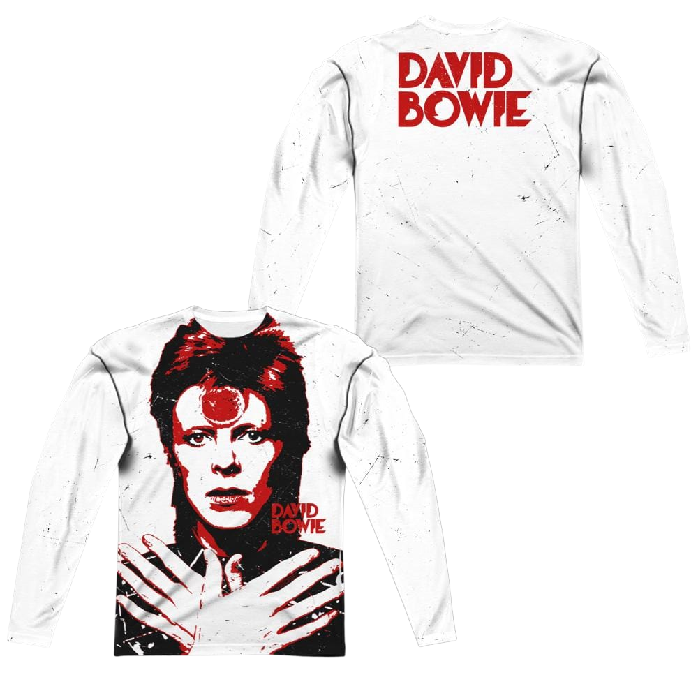 David Bowie Piercing Gaze - Men's All-Over Print Long Sleeve T-Shirt Men's All-Over Print Long Sleeve David Bowie   