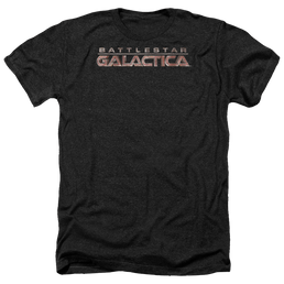 Battlestar Galactica Logo - Men's Heather T-Shirt Men's Heather T-Shirt Battlestar Galactica   
