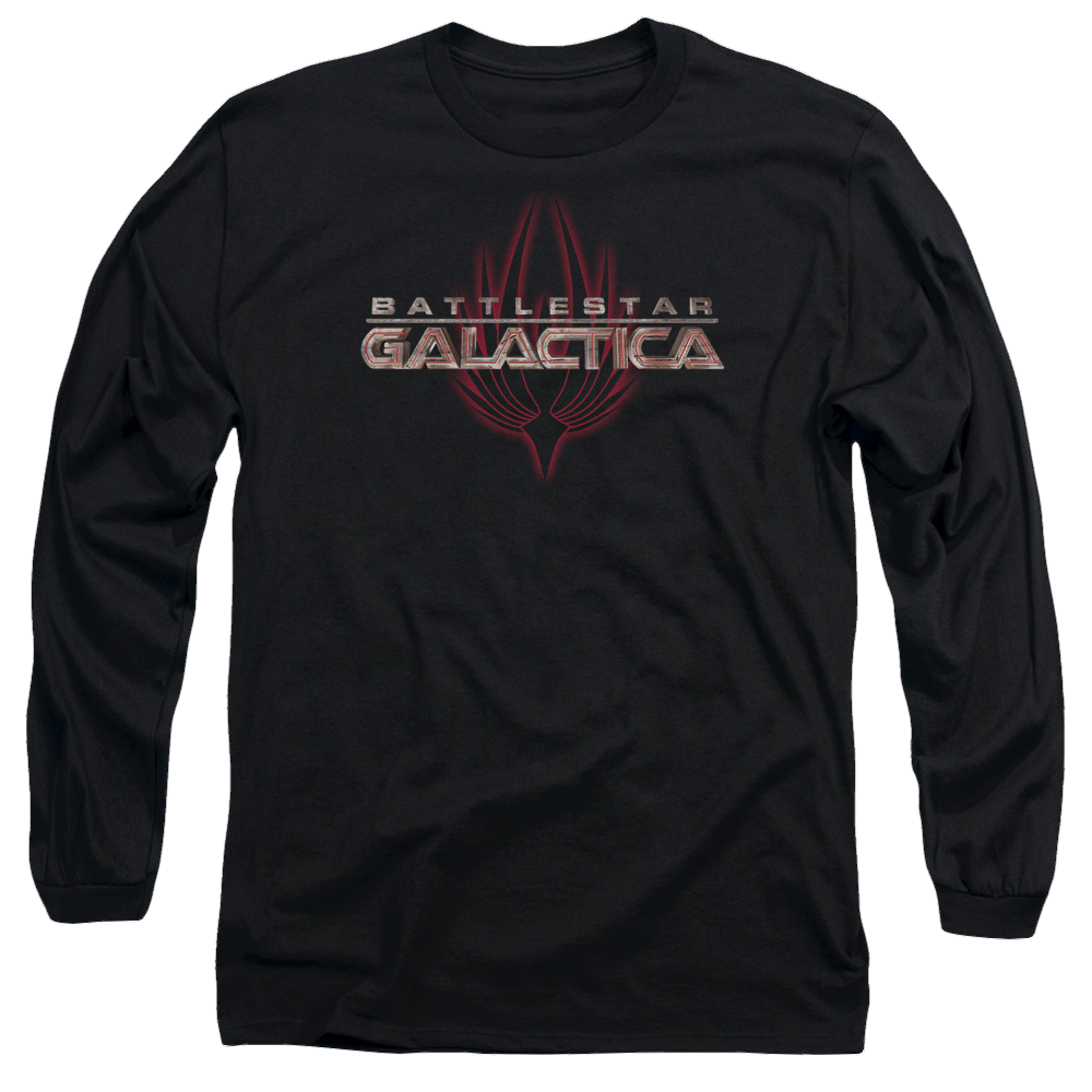 Battlestar Galactica Logo With Phoenix - Men's Long Sleeve T-Shirt Men's Long Sleeve T-Shirt Battlestar Galactica   