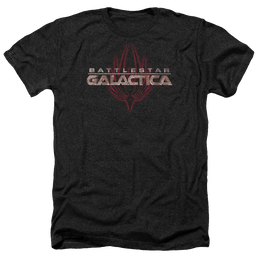 Battlestar Galactica Logo With Phoenix - Men's Heather T-Shirt Men's Heather T-Shirt Battlestar Galactica   