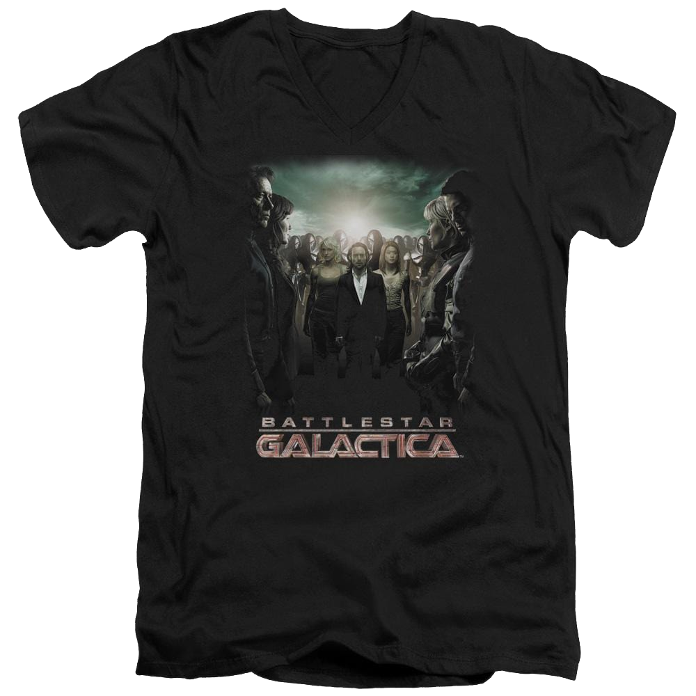 Battlestar Galactica - Crossroads Adult V-Neck T-Shirt Men's V-Neck T-Shirt Battlestar Galactica   