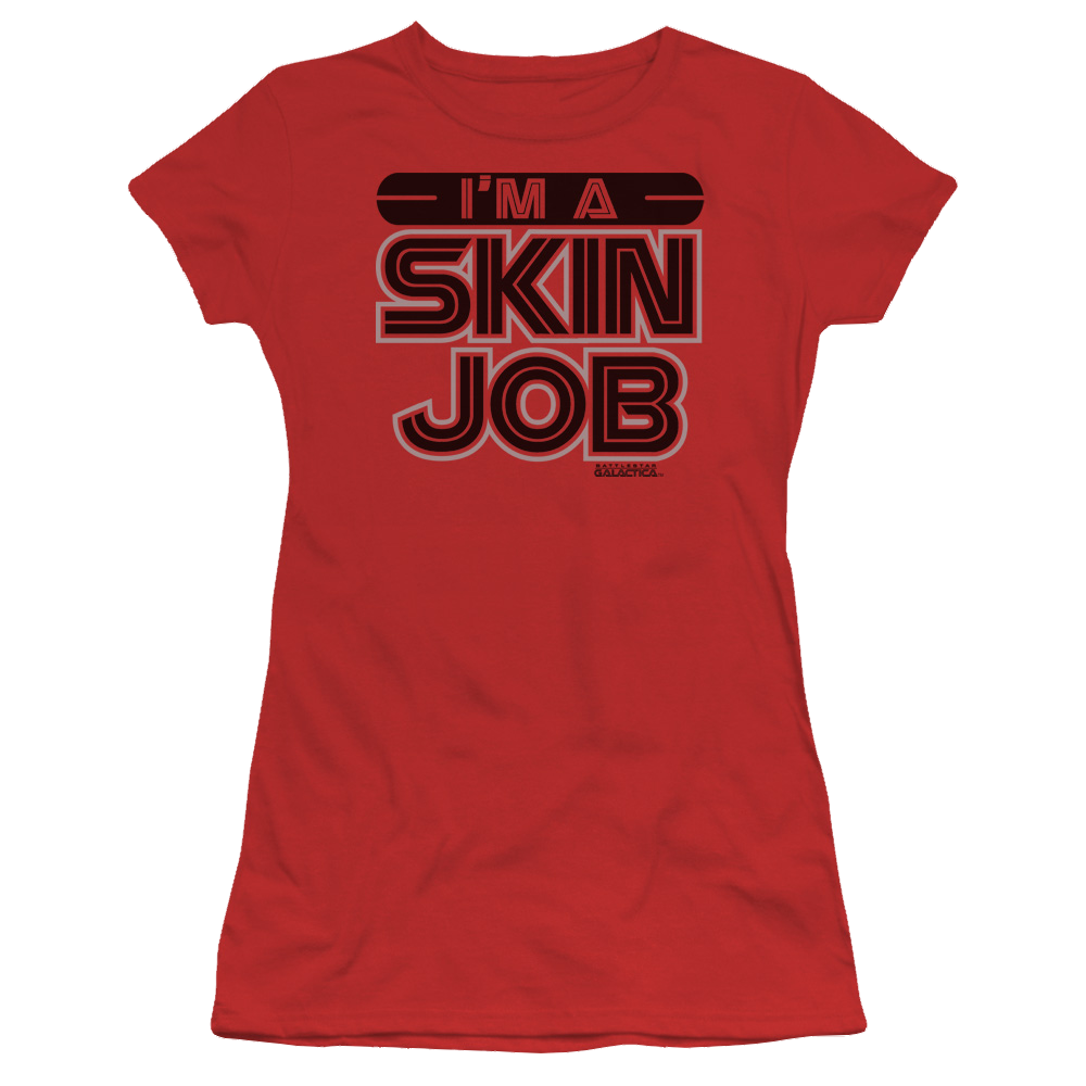 Battlestar Galactica Im A Skin Job - Juniors T-Shirt Juniors T-Shirt Battlestar Galactica   