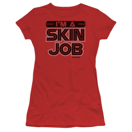 Battlestar Galactica Im A Skin Job - Juniors T-Shirt Juniors T-Shirt Battlestar Galactica   