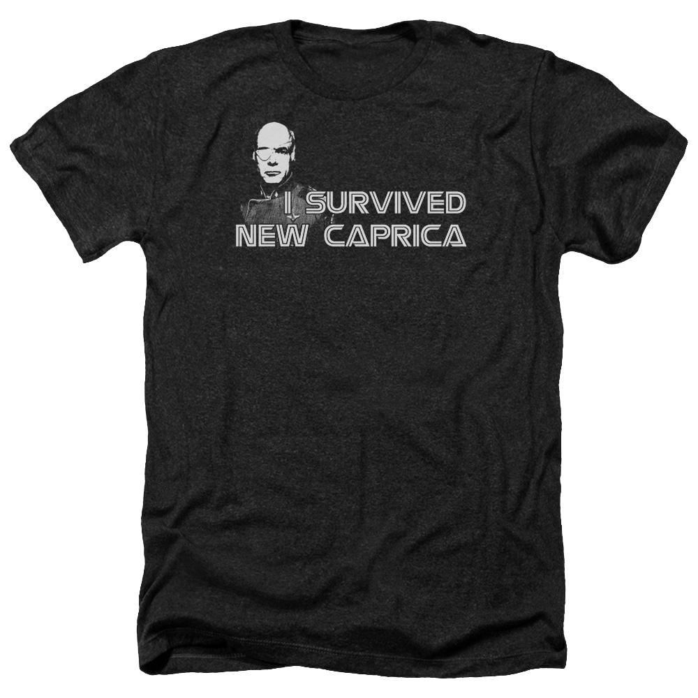 Battlestar Galactica I Survived New Caprica - Men's Heather T-Shirt Men's Heather T-Shirt Battlestar Galactica   