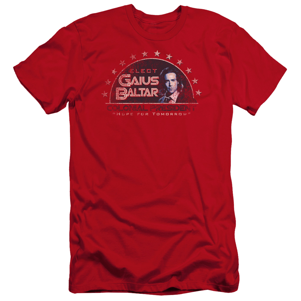 Battlestar Galactica Elect Gaius - Men's Premium Slim Fit T-Shirt Men's Premium Slim Fit T-Shirt Battlestar Galactica   