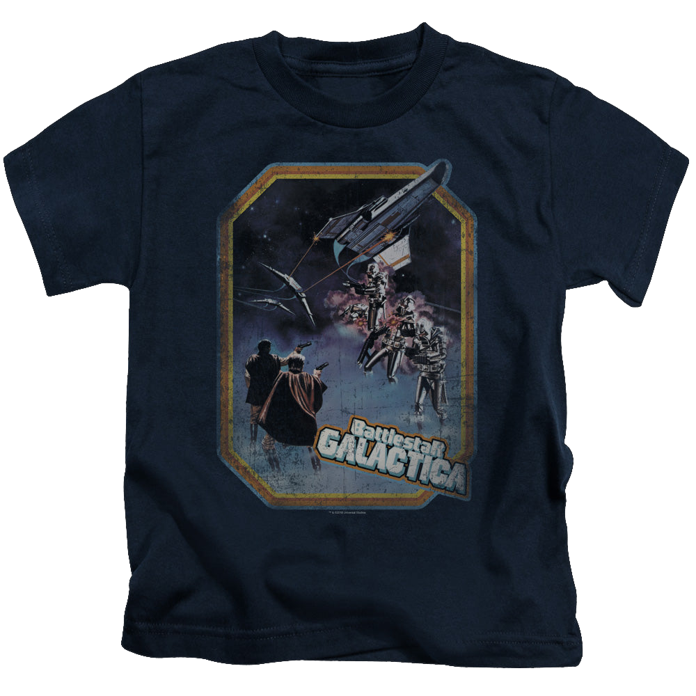 Battlestar Galactica (1978) Poster Iron On - Kid's T-Shirt Kid's T-Shirt (Ages 4-7) Battlestar Galactica   