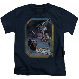 Battlestar Galactica (1978) Poster Iron On - Kid's T-Shirt Kid's T-Shirt (Ages 4-7) Battlestar Galactica   