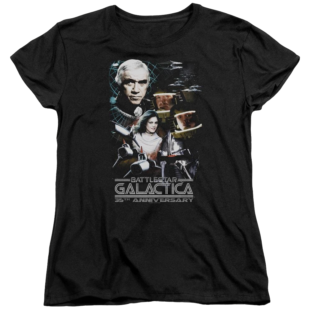 Battlestar Galactica 35th Anniversary Collage - Women's T-Shirt Women's T-Shirt Battlestar Galactica   