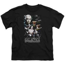 Battlestar Galactica (1978) 35Th Anniversary Collage - Youth T-Shirt Youth T-Shirt (Ages 8-12) Battlestar Galactica   