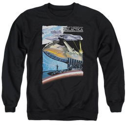 Battlestar Galactica Concept Art - Men's Crewneck Sweatshirt Men's Crewneck Sweatshirt Battlestar Galactica   