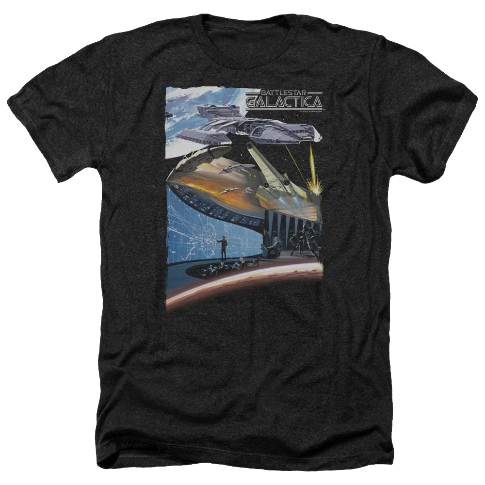 Battlestar Galactica Concept Art - Men's Heather T-Shirt Men's Heather T-Shirt Battlestar Galactica   