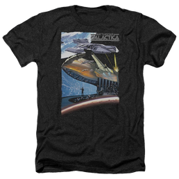 Battlestar Galactica Concept Art - Men's Heather T-Shirt Men's Heather T-Shirt Battlestar Galactica   