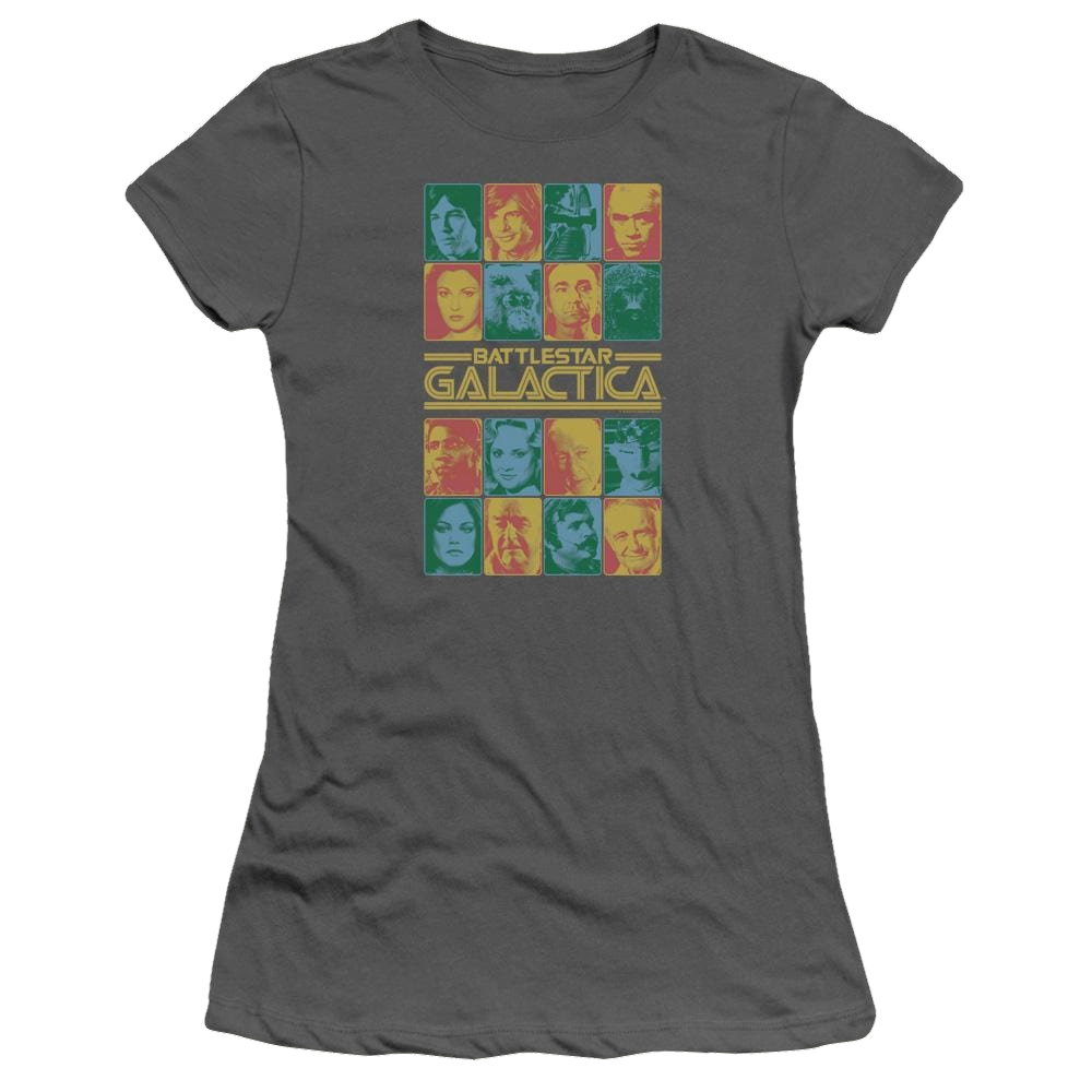 Battlestar Galactica 35th Anniversary Cast - Juniors T-Shirt Juniors T-Shirt Battlestar Galactica   
