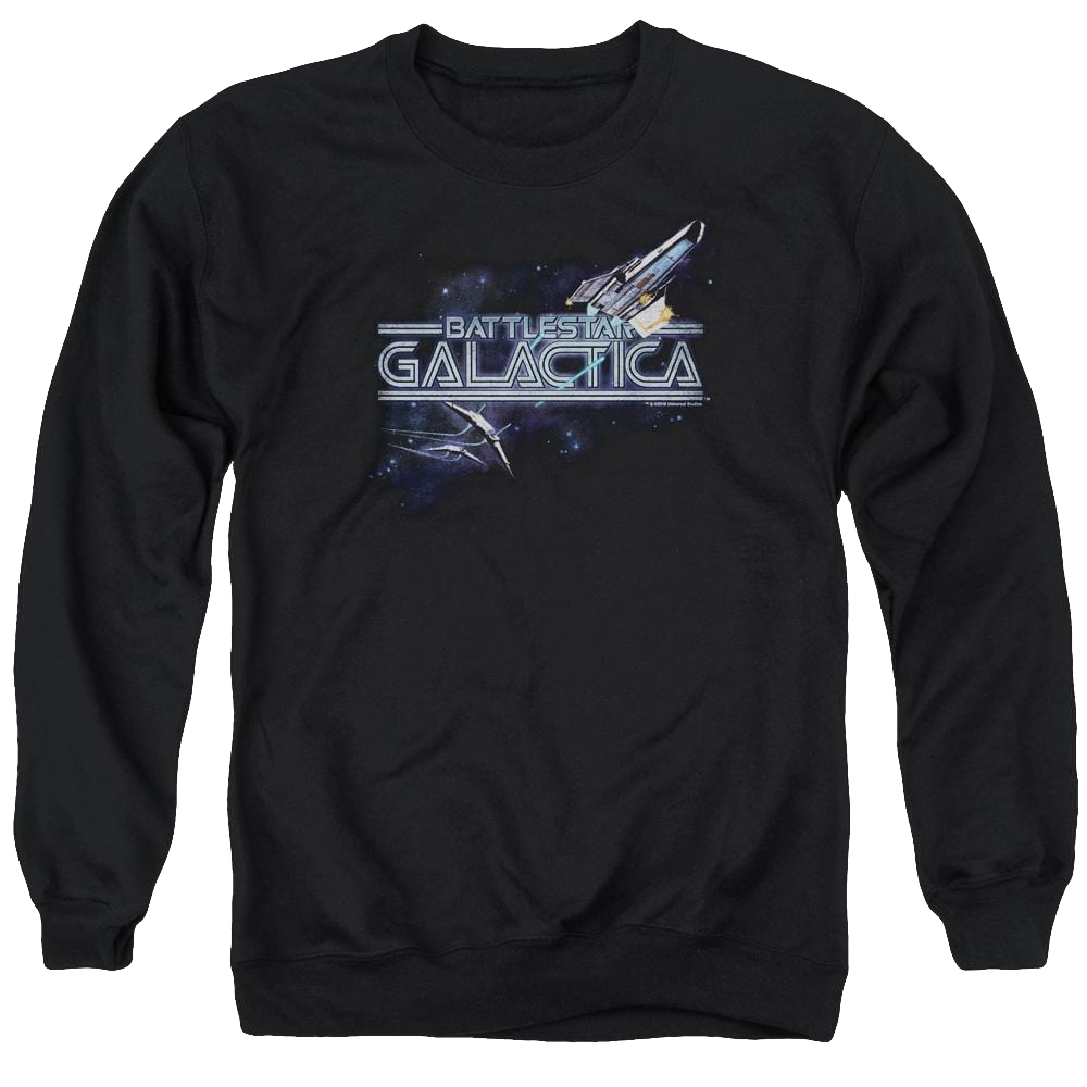 Battlestar Galactica Cylon Persuit - Men's Crewneck Sweatshirt Men's Crewneck Sweatshirt Battlestar Galactica   