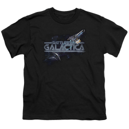 Battlestar Galactica (1978) Cylon Persuit - Youth T-Shirt Youth T-Shirt (Ages 8-12) Battlestar Galactica   