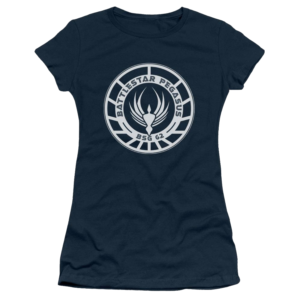 Battlestar Galactica Pegasus Badge - Juniors T-Shirt Juniors T-Shirt Battlestar Galactica   