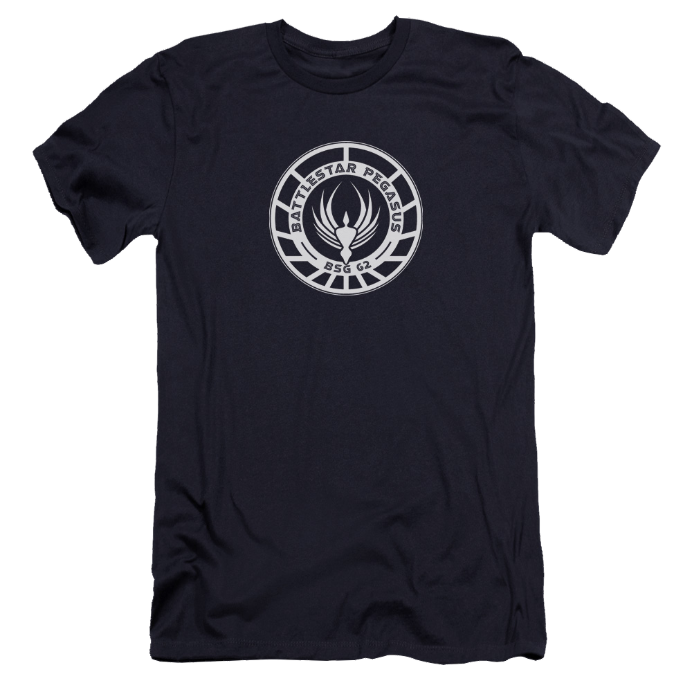 Battlestar Galactica Pegasus Badge - Men's Premium Slim Fit T-Shirt Men's Premium Slim Fit T-Shirt Battlestar Galactica   