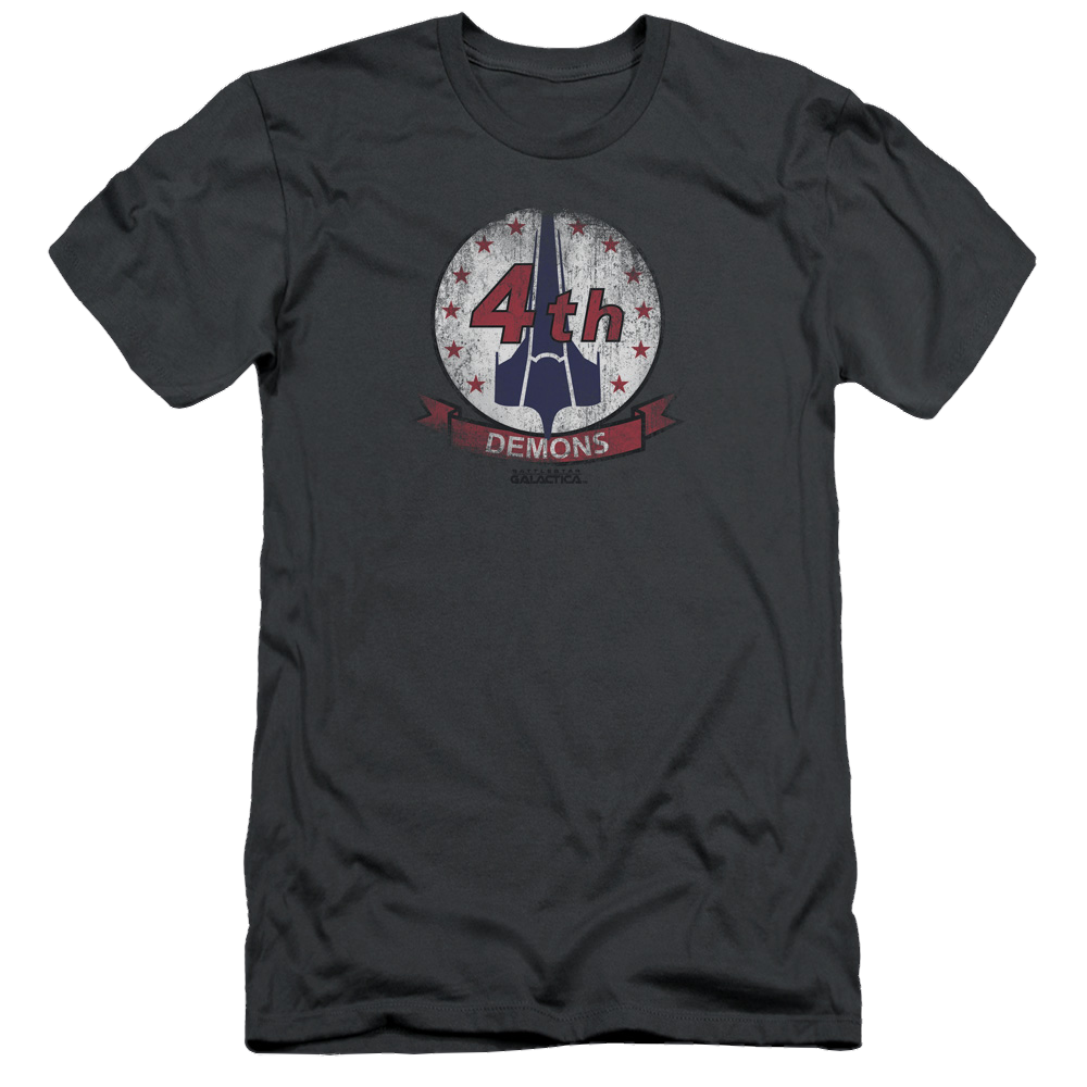 Battlestar Galactica Demons Badge - Men's Slim Fit T-Shirt Men's Slim Fit T-Shirt Battlestar Galactica   