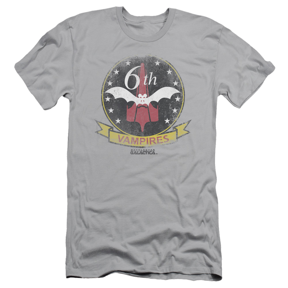 Battlestar Galactica Vampires Badge - Men's Slim Fit T-Shirt Men's Slim Fit T-Shirt Battlestar Galactica   