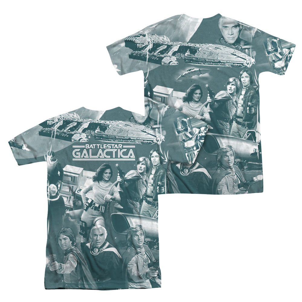 Battlestar Galactica (1978) Bsg(Classic) Battle Has Begun (Front Back Print) - Men's All-Over Print T-Shirt Men's All-Over Print T-Shirt Battlestar Galactica   