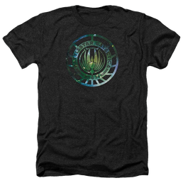 Battlestar Galactica Galaxy Emblem - Men's Heather T-Shirt Men's Heather T-Shirt Battlestar Galactica   