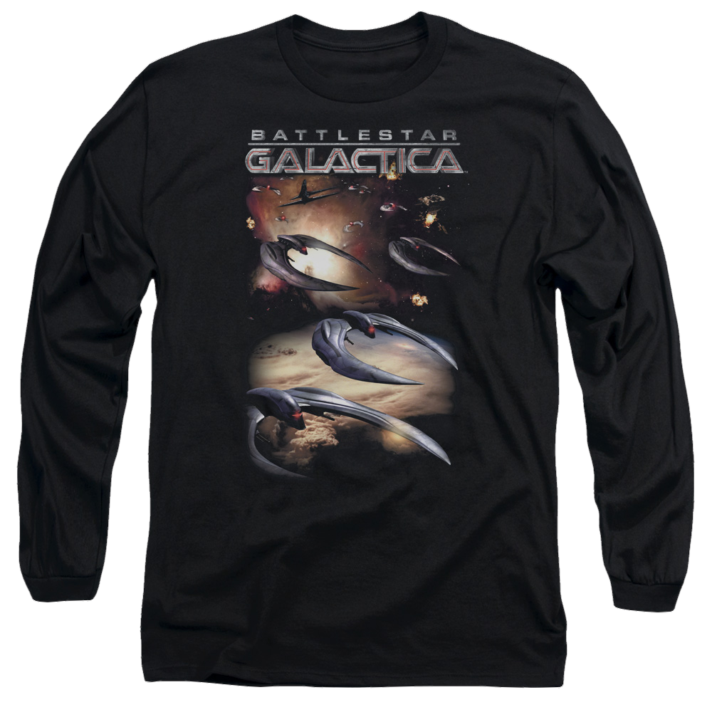 Battlestar Galactica When Cylons Attack - Men's Long Sleeve T-Shirt Men's Long Sleeve T-Shirt Battlestar Galactica   