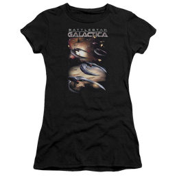Battlestar Galactica When Cylons Attack - Juniors T-Shirt Juniors T-Shirt Battlestar Galactica   