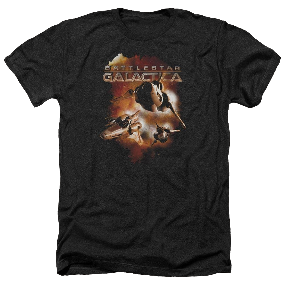 Battlestar Galactica Vipers Stretch - Men's Heather T-Shirt Men's Heather T-Shirt Battlestar Galactica   