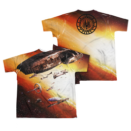 Battlestar Galactica (2004) Fleet Of Humanity - Youth All-Over Print T-Shirt Youth All-Over Print T-Shirt (Ages 8-12) Battlestar Galactica   