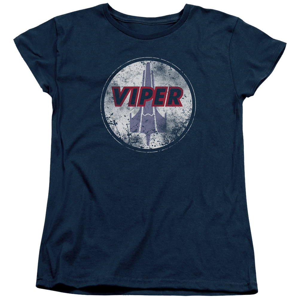 Battlestar Galactica War Torn Viper Logo - Women's T-Shirt Women's T-Shirt Battlestar Galactica   