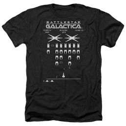 Battlestar Galactica Galactic Invaders - Men's Heather T-Shirt Men's Heather T-Shirt Battlestar Galactica   