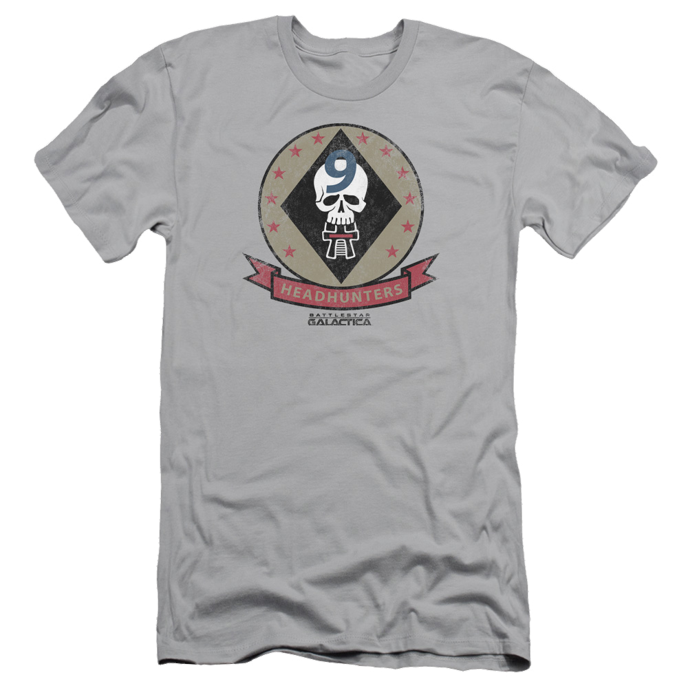 Battlestar Galactica Headhunters Badge - Men's Slim Fit T-Shirt Men's Slim Fit T-Shirt Battlestar Galactica   