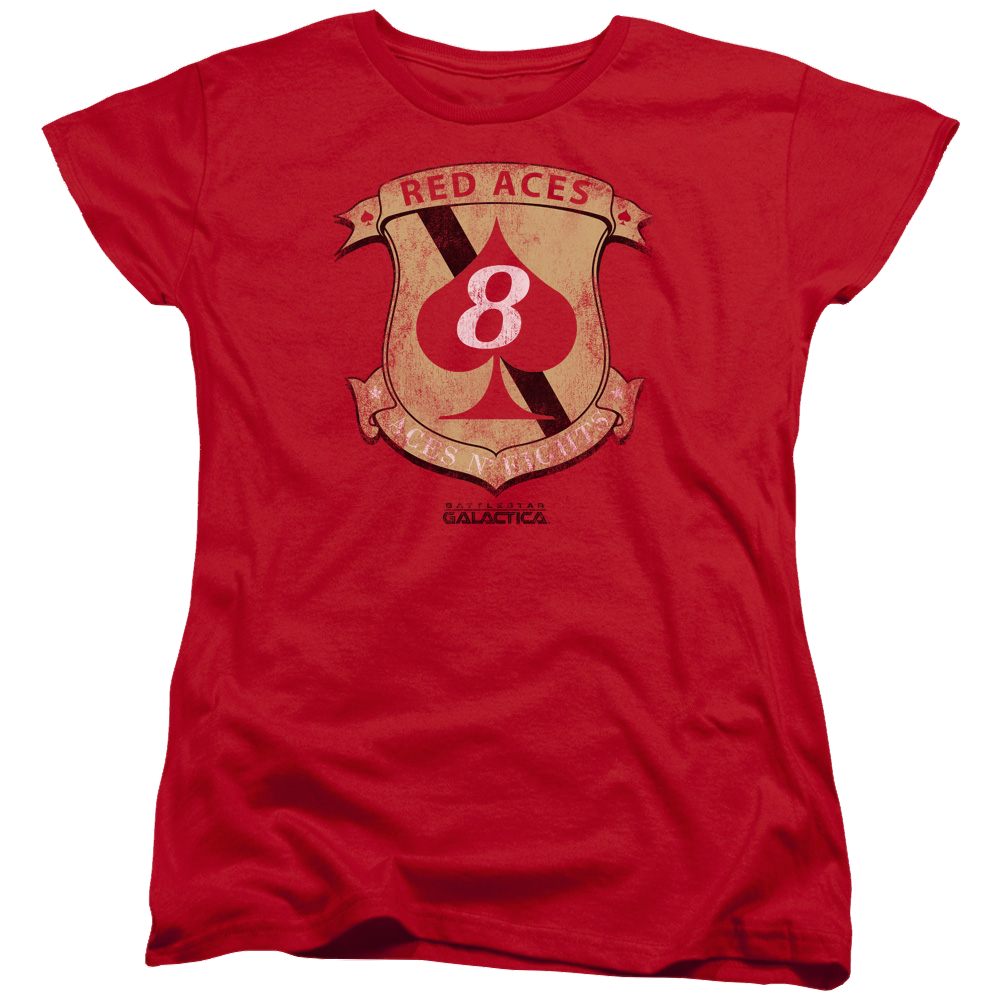 Battlestar Galactica Red Aces Badge - Women's T-Shirt Women's T-Shirt Battlestar Galactica   