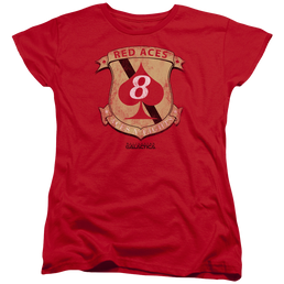 Battlestar Galactica Red Aces Badge - Women's T-Shirt Women's T-Shirt Battlestar Galactica   