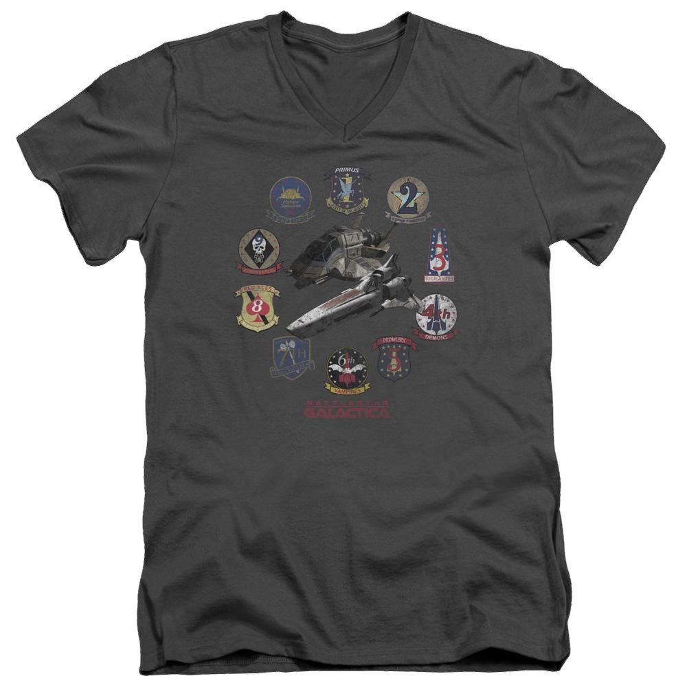 Battlestar Galactica Badges - Men's V-Neck T-Shirt Men's V-Neck T-Shirt Battlestar Galactica   