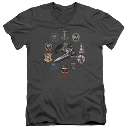 Battlestar Galactica Badges - Men's V-Neck T-Shirt Men's V-Neck T-Shirt Battlestar Galactica   