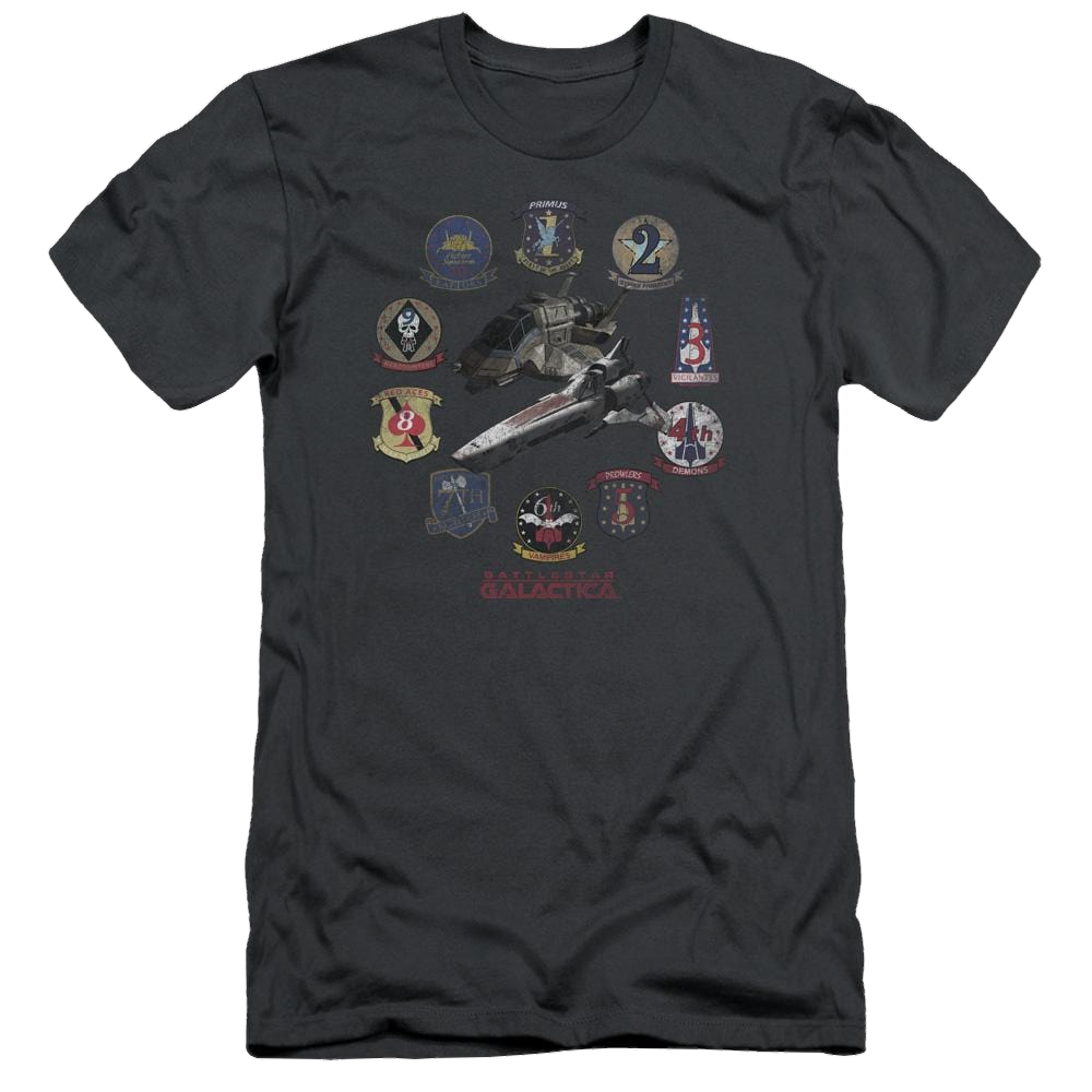 Battlestar Galactica Badges - Men's Slim Fit T-Shirt Men's Slim Fit T-Shirt Battlestar Galactica   