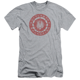 Battlestar Galactica Eroded Logo - Men's Slim Fit T-Shirt Men's Slim Fit T-Shirt Battlestar Galactica   
