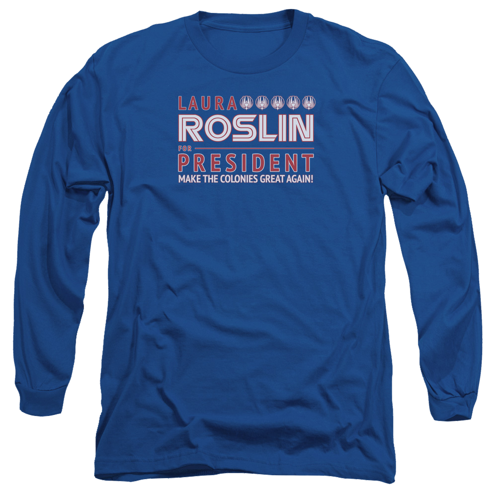 Battlestar Galactica Roslin For President - Men's Long Sleeve T-Shirt Men's Long Sleeve T-Shirt Battlestar Galactica   