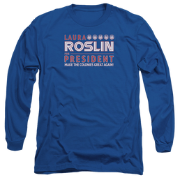 Battlestar Galactica Roslin For President - Men's Long Sleeve T-Shirt Men's Long Sleeve T-Shirt Battlestar Galactica   